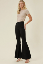 Load image into Gallery viewer, Charcoal Black Bell Bottom Jeans