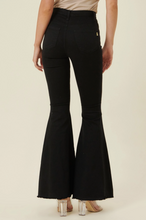 Load image into Gallery viewer, Charcoal Black Bell Bottom Jeans