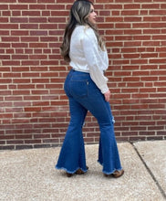 Load image into Gallery viewer, Medium Blue Bell Bottom Jeans