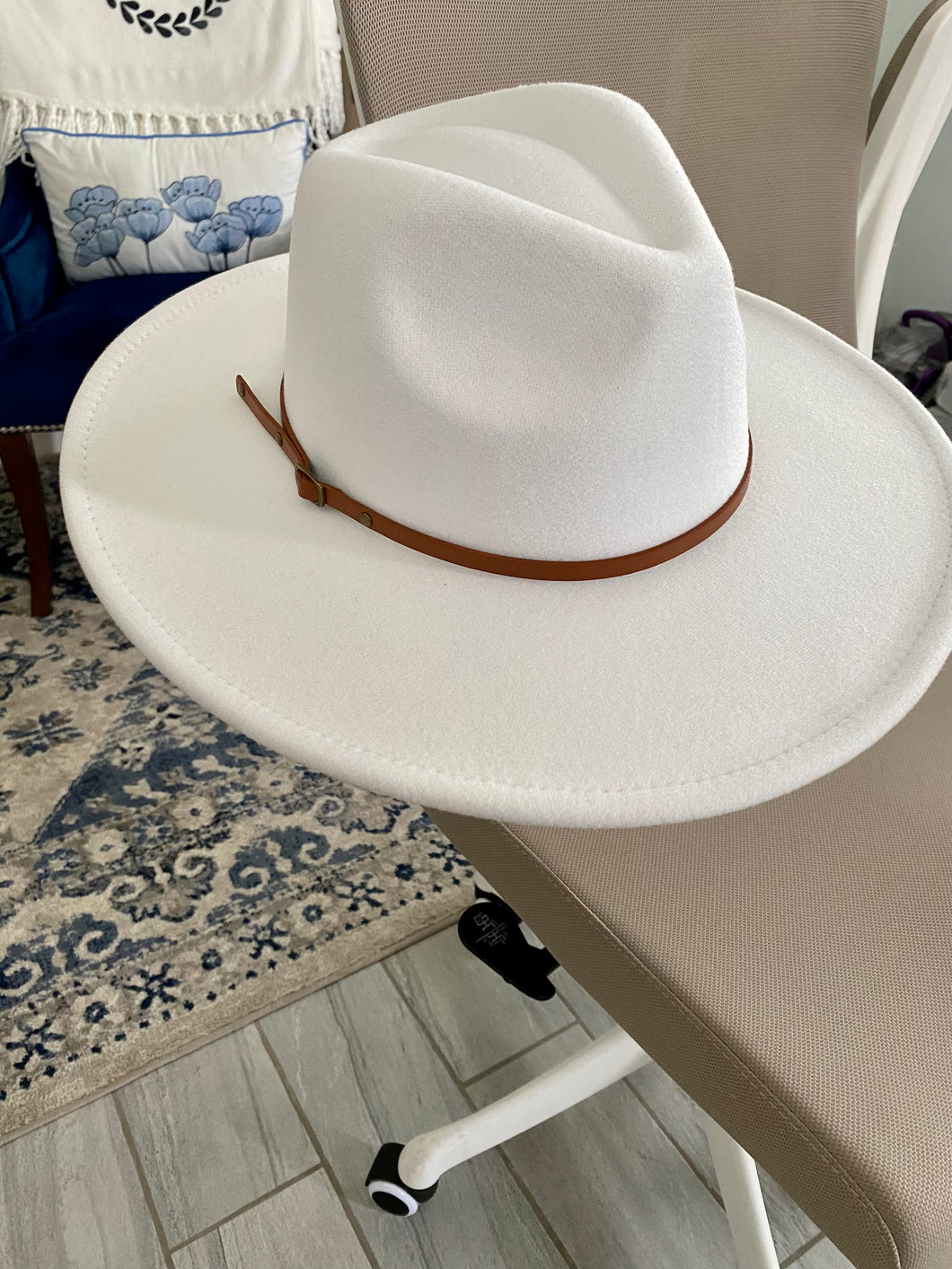 White Felt Hat