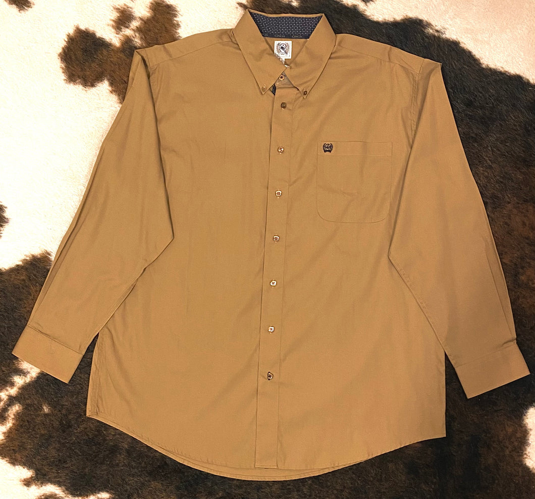 Cinch Men's Solid Camel Brown Long Sleeve Western Shirt – JT Western Wear  Boutique, LLC