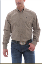 Load image into Gallery viewer, Cinch Men&#39;s Modern Fit Geo Print Long Sleeve Button-Down Western Shirt Brown
