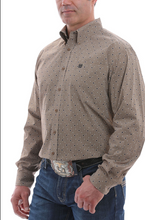 Load image into Gallery viewer, Cinch Men&#39;s Modern Fit Geo Print Long Sleeve Button-Down Western Shirt Brown
